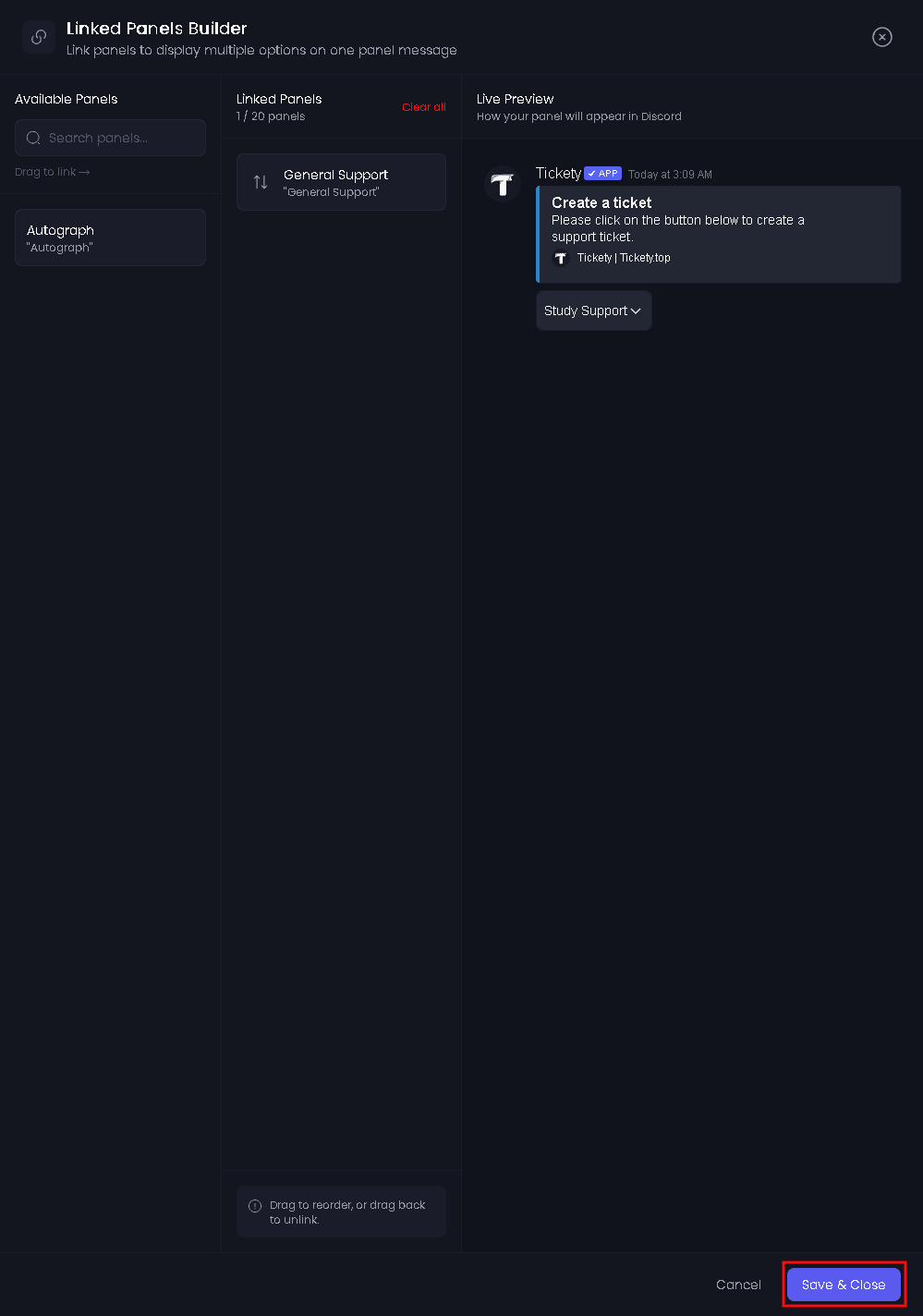 Linked Panels Builder