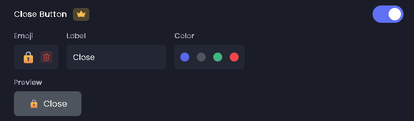 Ticket Panel Configuration